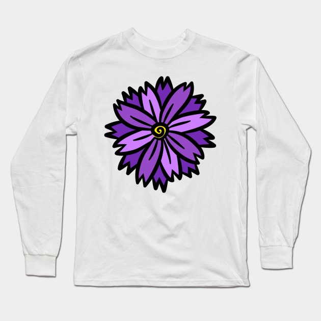 Decorative Flowers Long Sleeve T-Shirt by Hashop